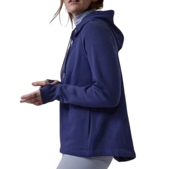 Athleta Women's Cozy Karma 1/4Zip Hoodie, Enchanted Blue, Size XS - Picture 2 of 11